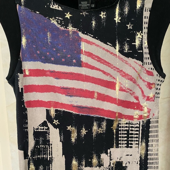 BCBG American Flag Muscle Tee - XS - Picture 2 of 6